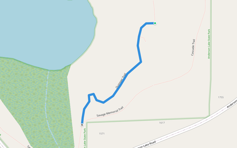 Quimper Trail walking route map in Chimacum