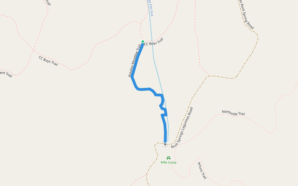 Azealea Meadow Trail walking route map in Stinson Beach