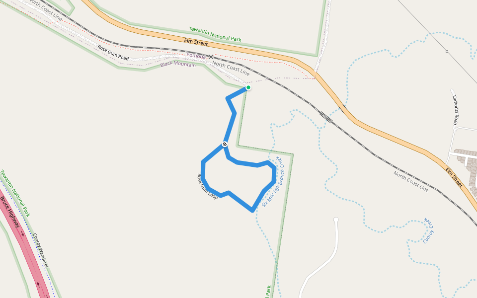 Rose Gum Loop walking route map in Cooroy