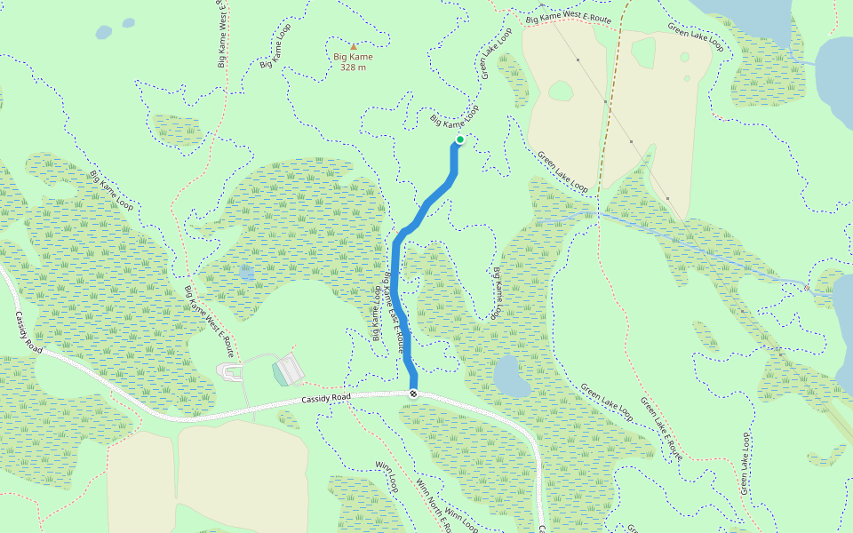 Big Kame East E-Route walking route map in Chelsea