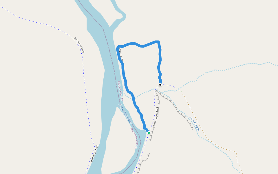 Esau Loop walking route map in Condon