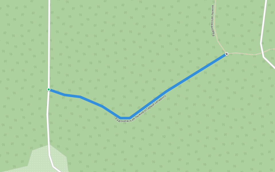 Радонежская лыжня (старый сегмент) walking route map in Авиалесоохрана Снт