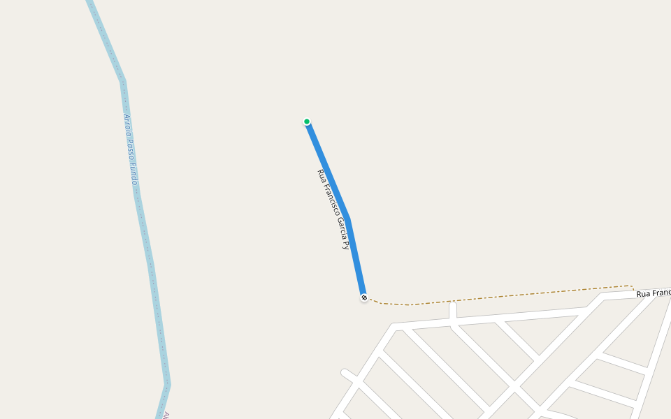 Rua Francisco Garcia Py walking route map in Guaíba