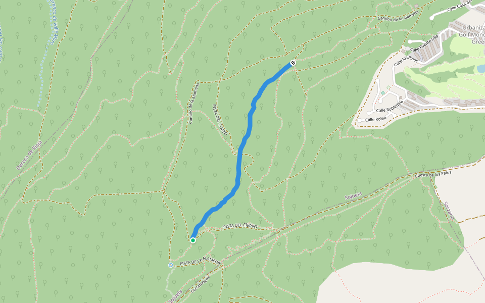 Senda del perdón walking route map in Sojuela