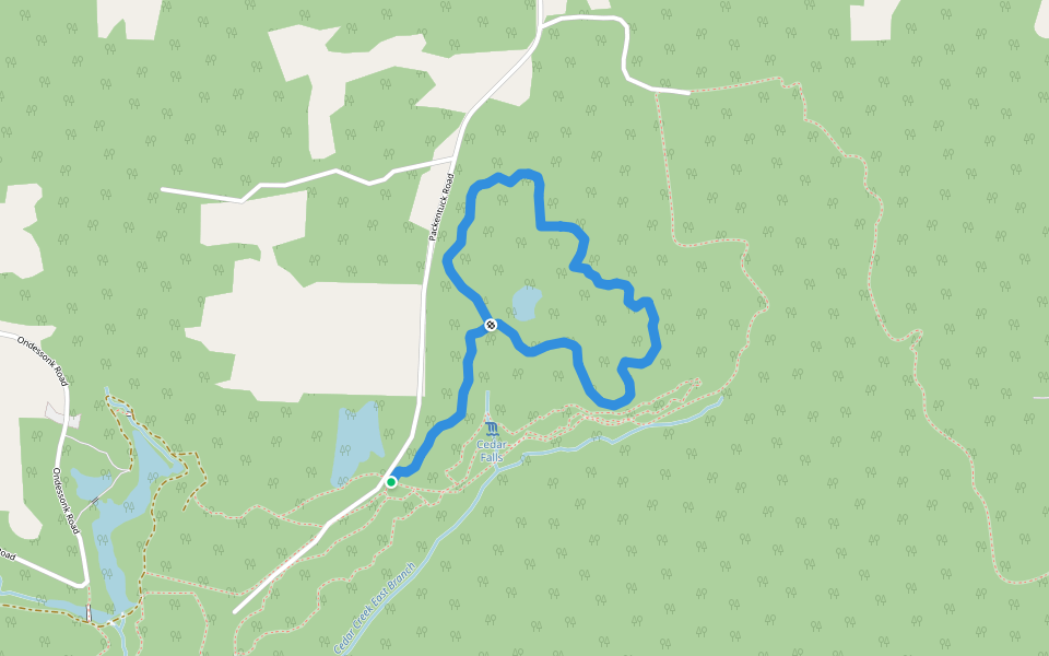 Pine Lake Trail walking route map in Ozark
