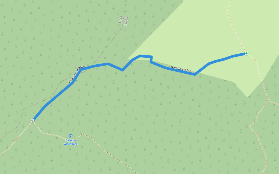 poteca evidenta walking route map in Tașca