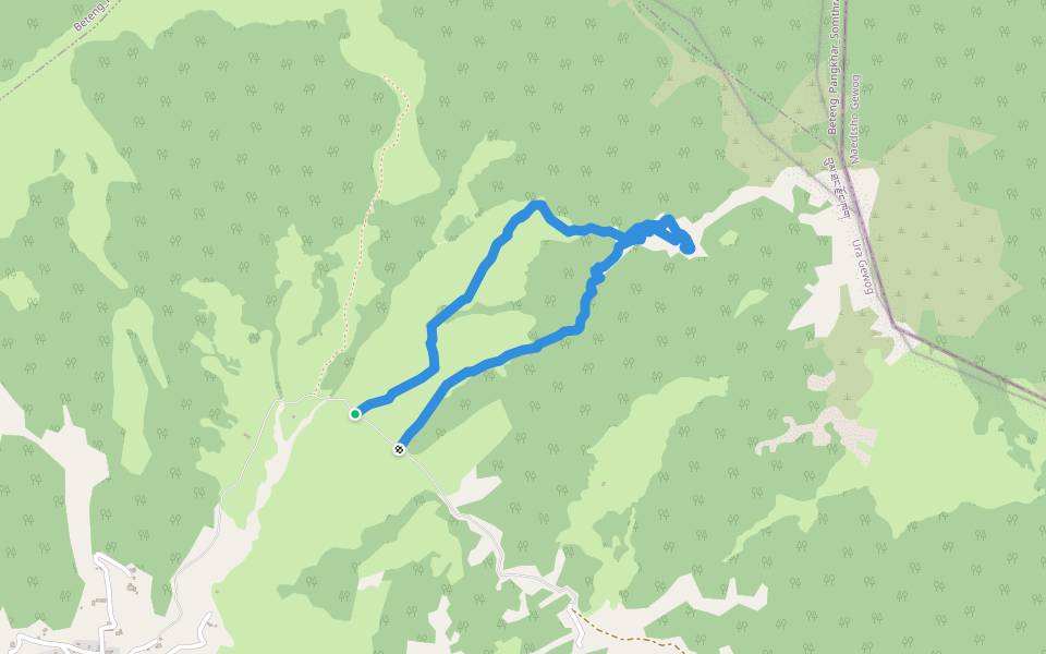 Shamzur Gompa Hike walking route map in Ura