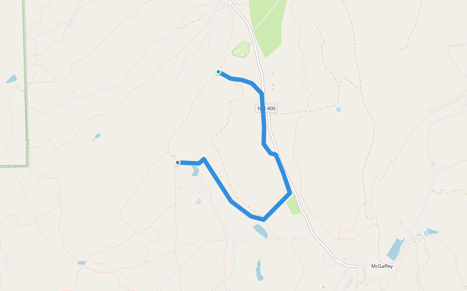 Y2K walking route map in Fort Wingate