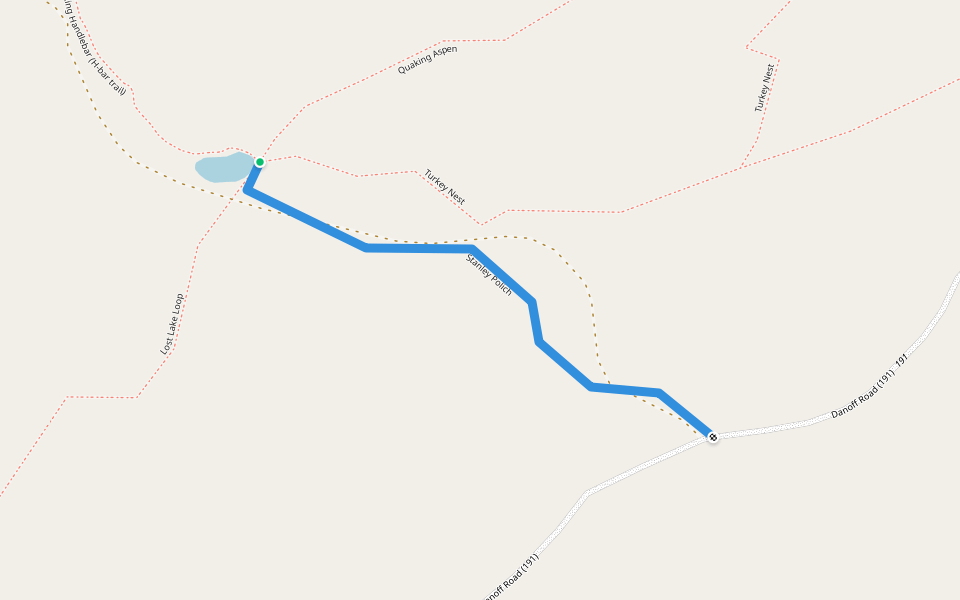 Stanley Polich walking route map in McGaffey