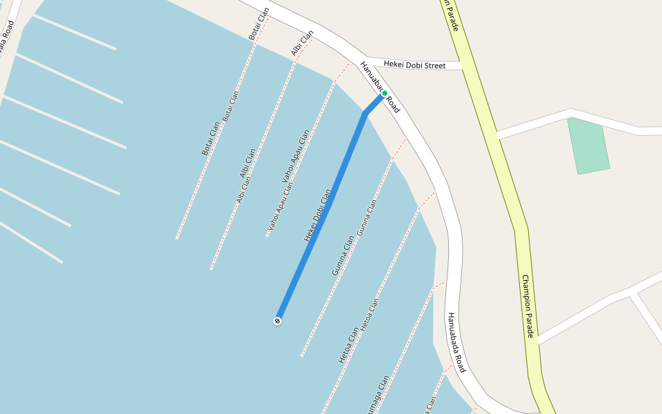 Hekei Dobi Clan walking route map in Port Moresby