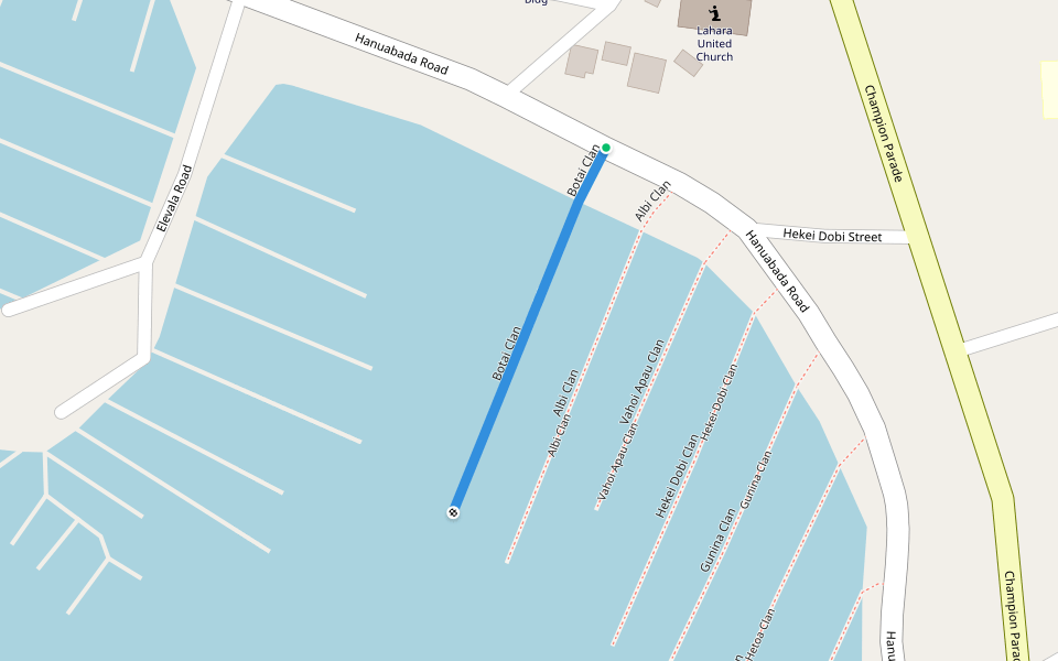 Botai Clan walking route map in Port Moresby