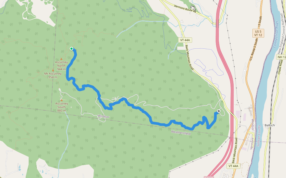 Futures Trail walking route map in West Windsor