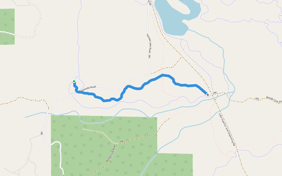 Doc Nobbs walking route map in Negaunee