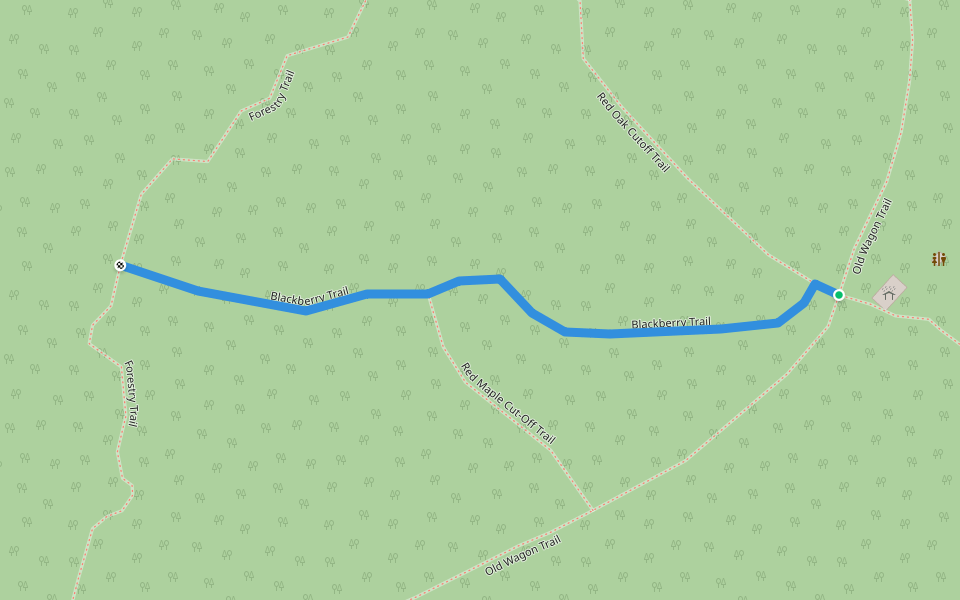 Blackberry Trail walking route map in Verona