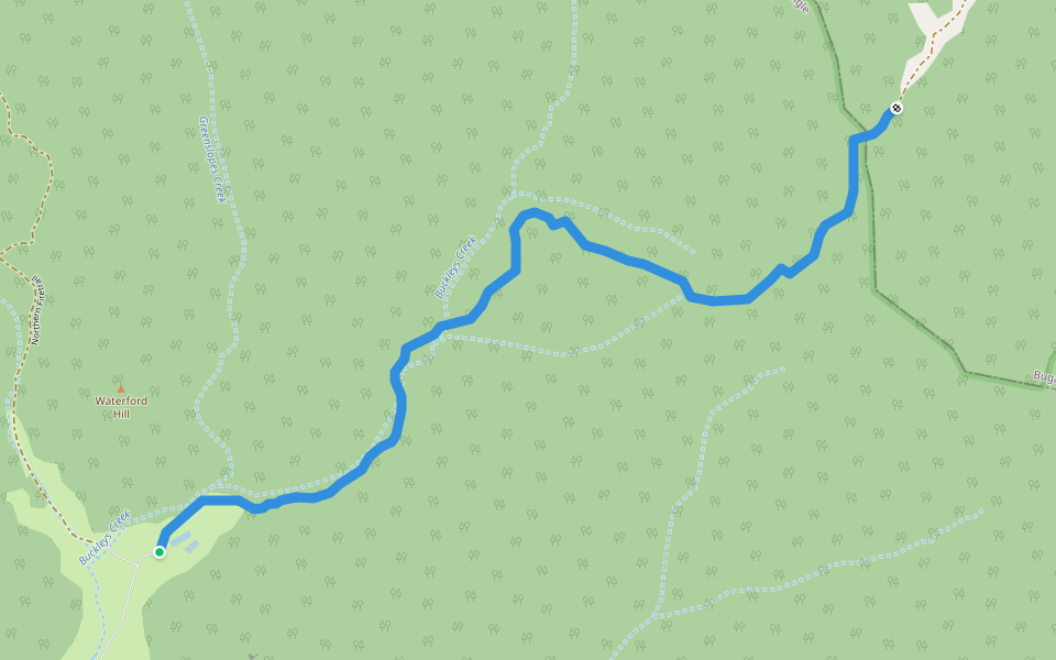 Greenslopes Trail walking route map in Warrumbungle