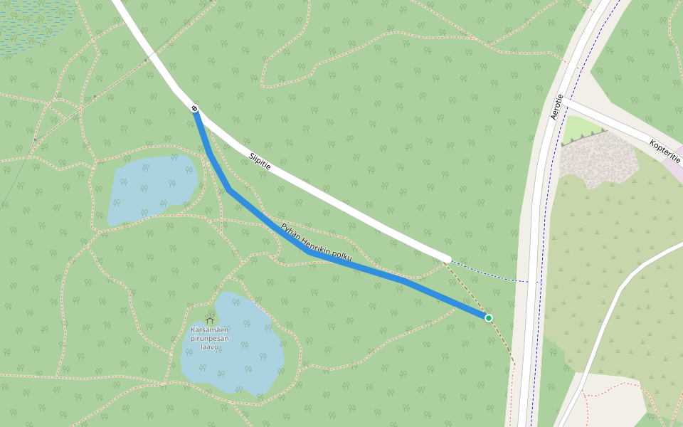 Pyhän Henrikin polku walking route map in Turku