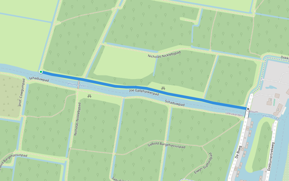 Joe Gallehaskerpad walking route map in Jelsum