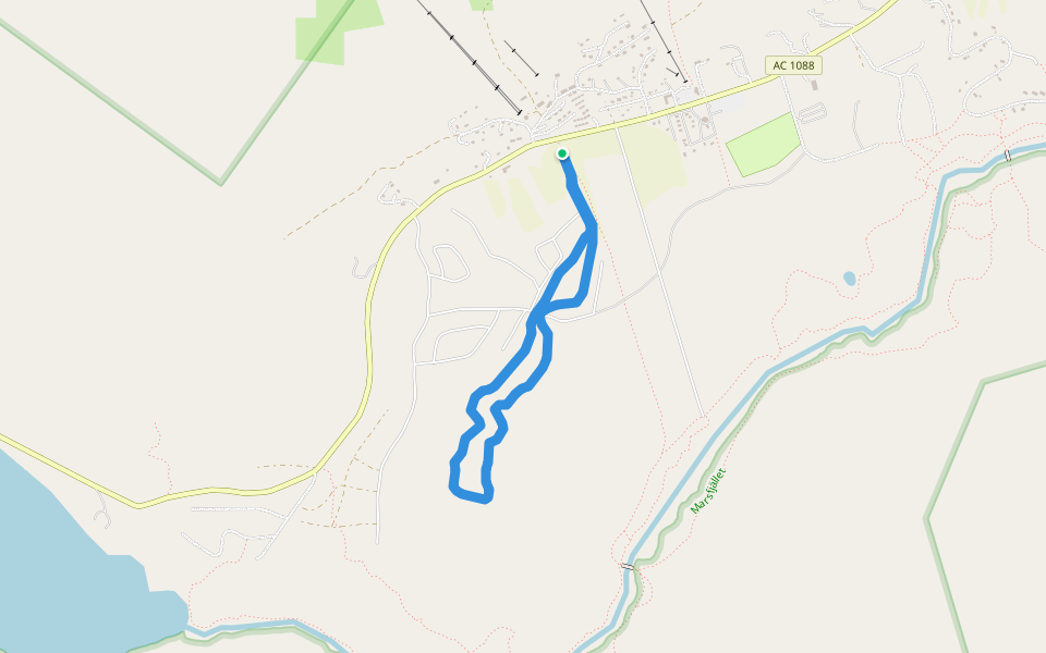 3km walking route map in Kittelfjäll