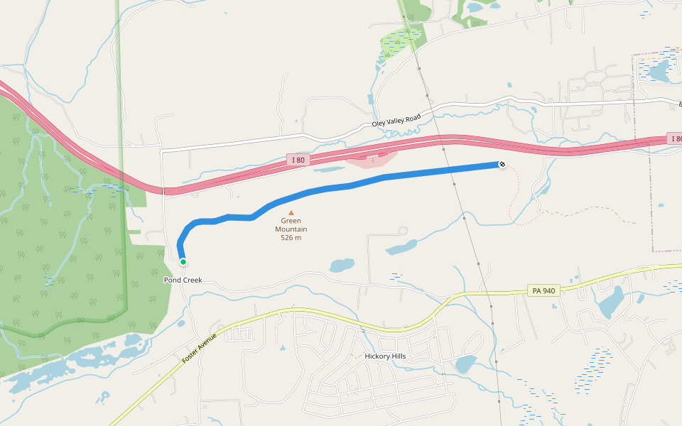 Upper Lehigh Branch walking route map in Freeland