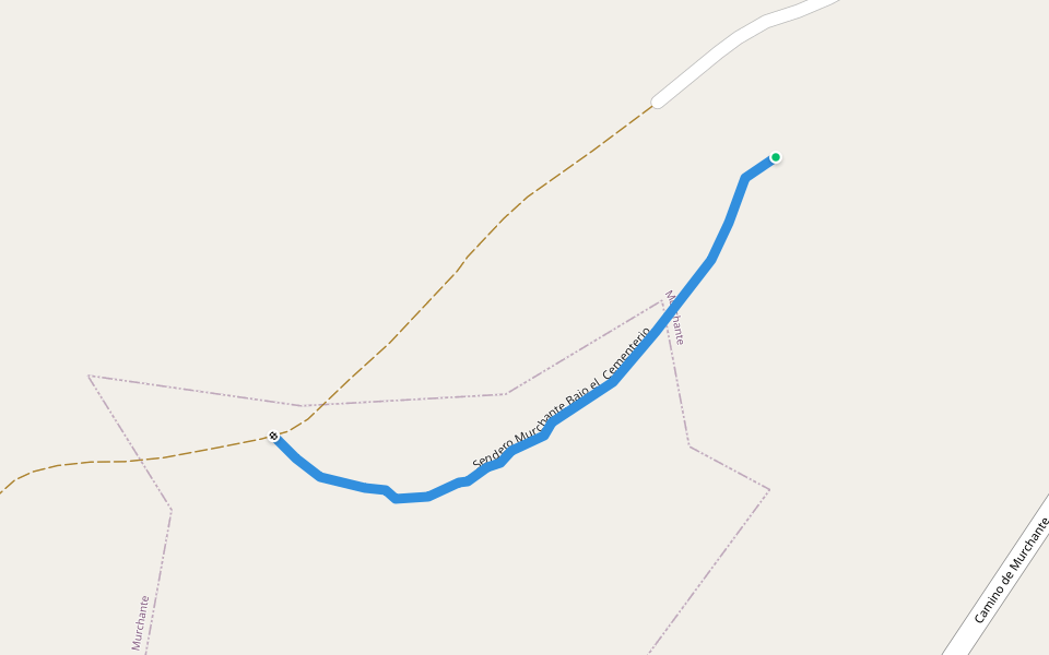 Sendero Murchante Bajo el Cementerio walking route map in Murchante