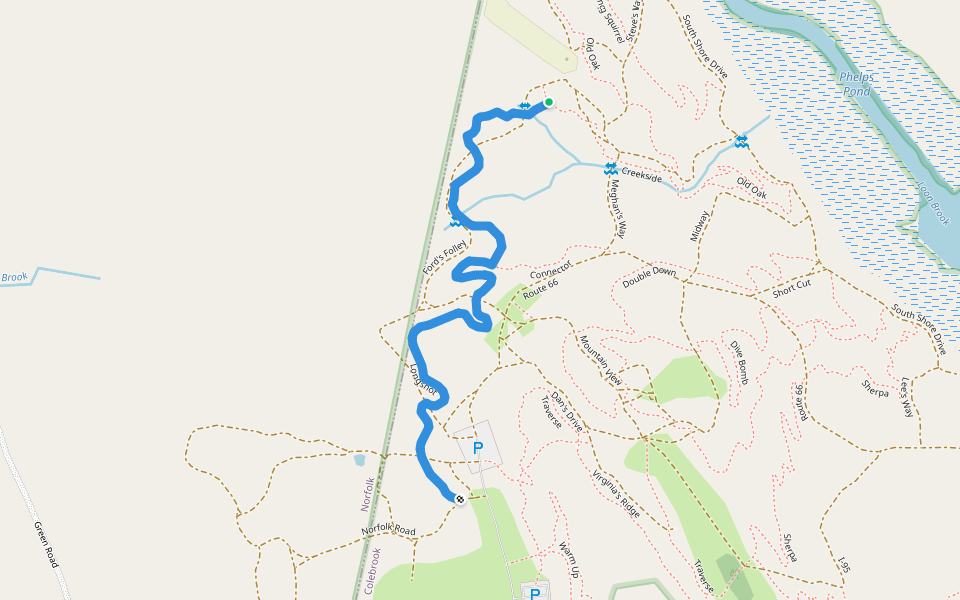 Longshot walking route map in Winsted