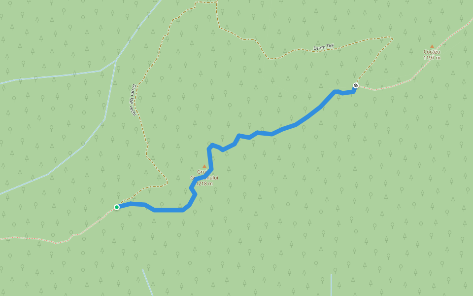 (fixme) walking route map in Ardeluța