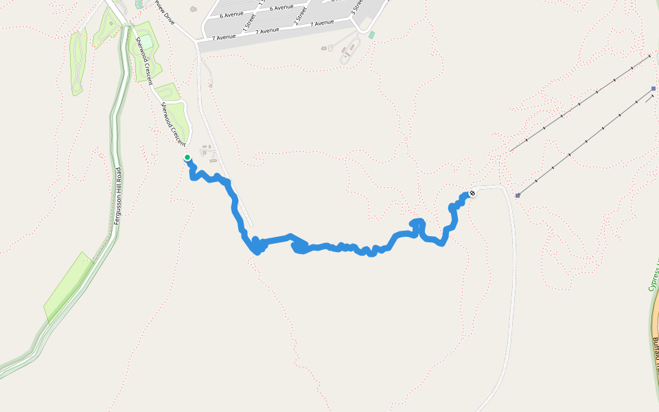 Mazama Drop Trail walking route map in Elkwater