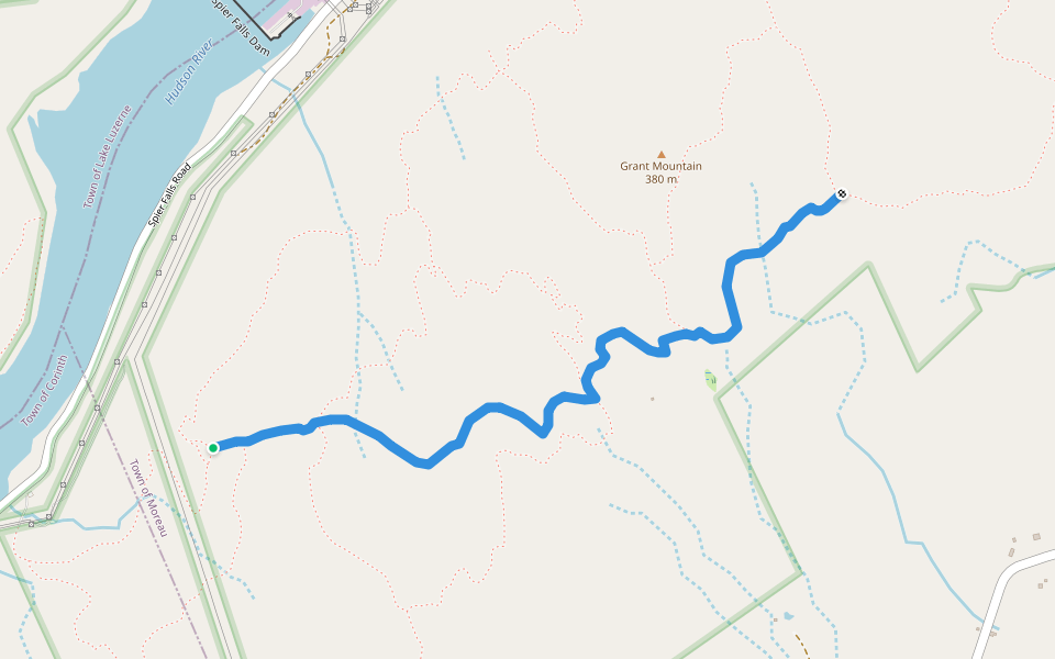 Eastern Ridge Trail walking route map in Corinth