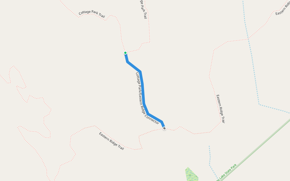 Cottage Park/Eastern Ridge Connector walking route map in Wilton