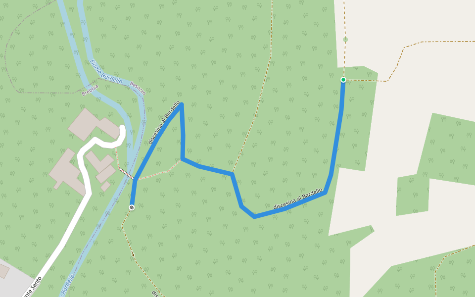discesina al Bardello walking route map in Besozzo