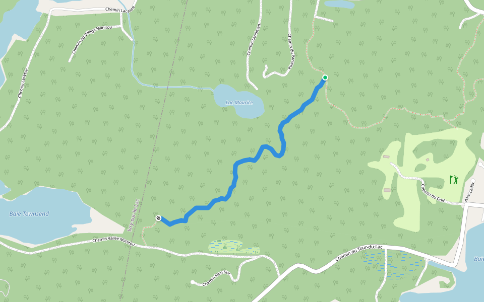 Bucci walking route map in Sainte-Agathe-des-Monts