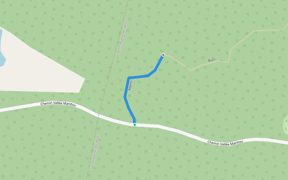 Adams walking route map in Sainte-Agathe-des-Monts
