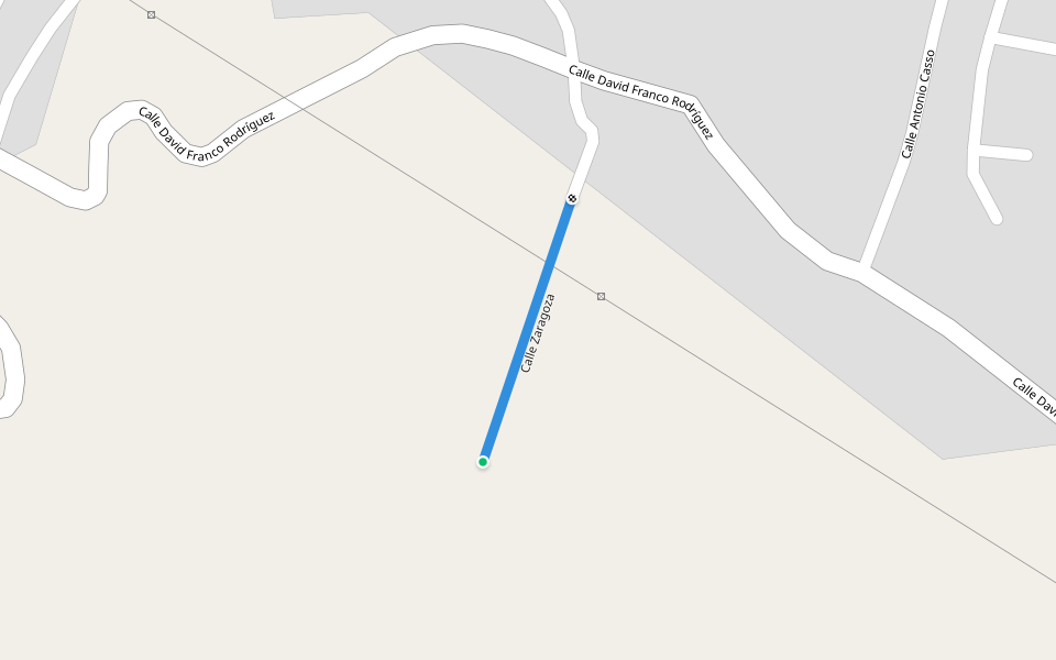 Calle Zaragoza walking route map in Cotija de la Paz