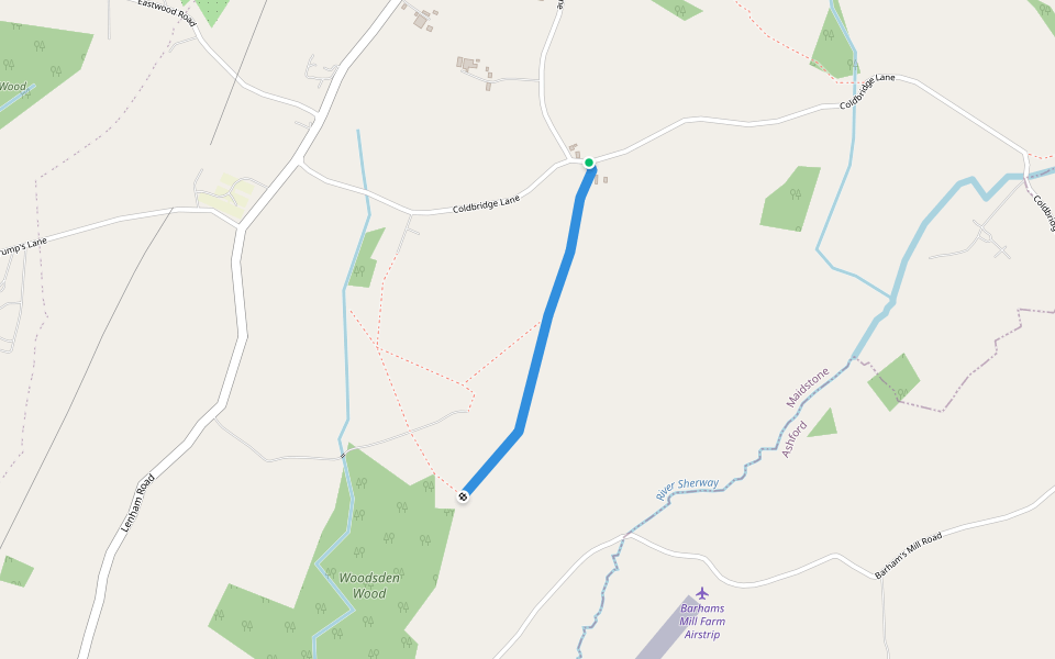 KH486 walking route map in Grafty Green