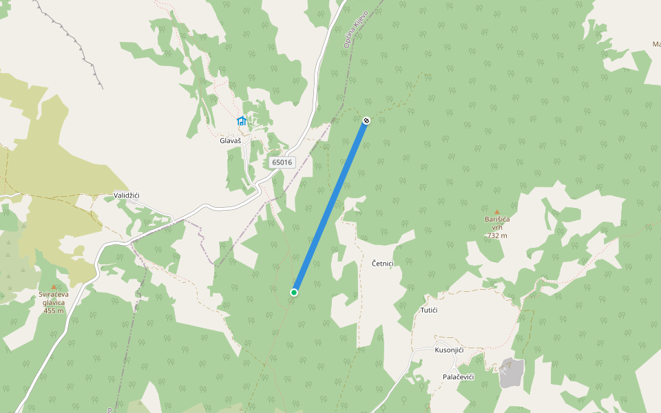 Napoleonov put walking route map in Cetina