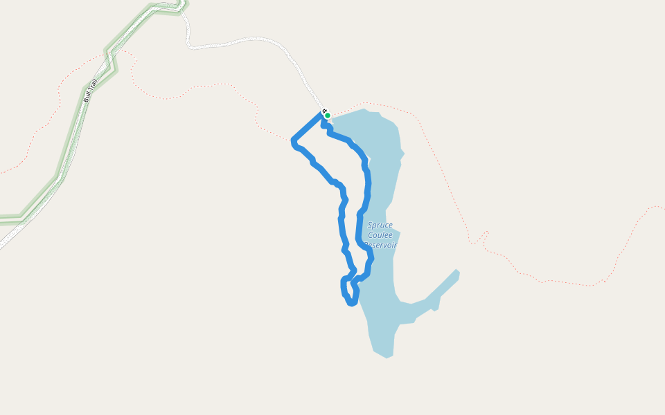 Lakeside Trail walking route map in Irvine