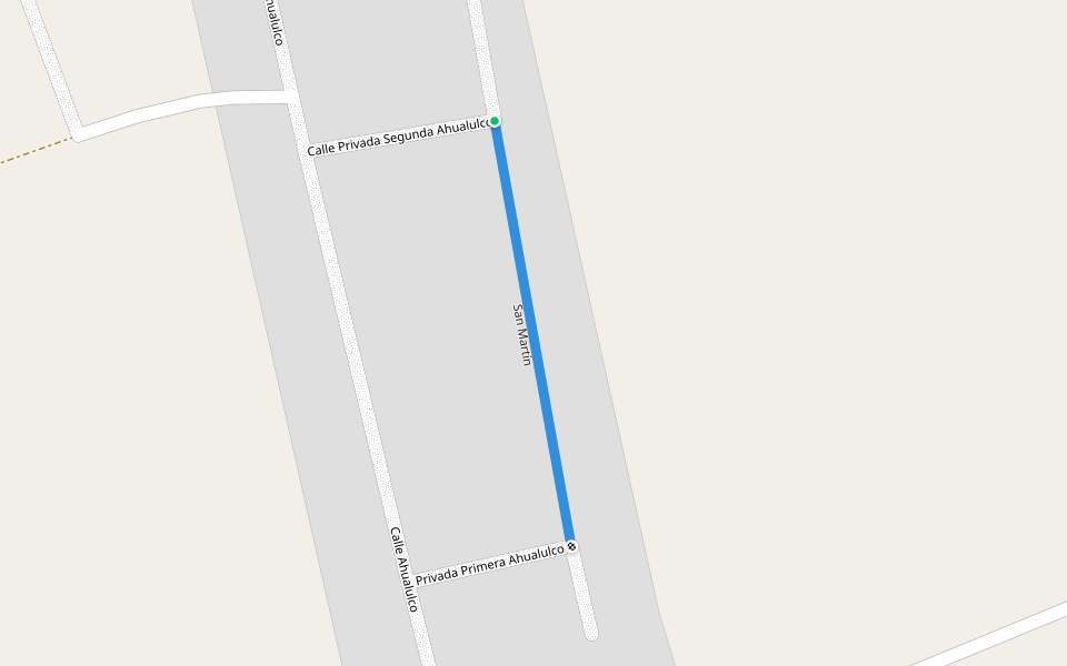 San Martín walking route map in Ebano