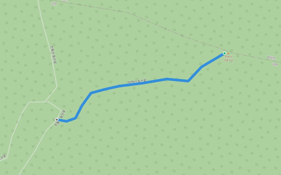 지억산 등산로 walking route map in Jeongseon-gun
