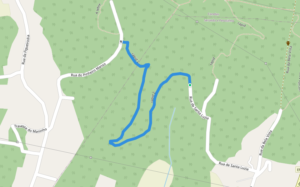 rapid 2 walking route map in Perosinho