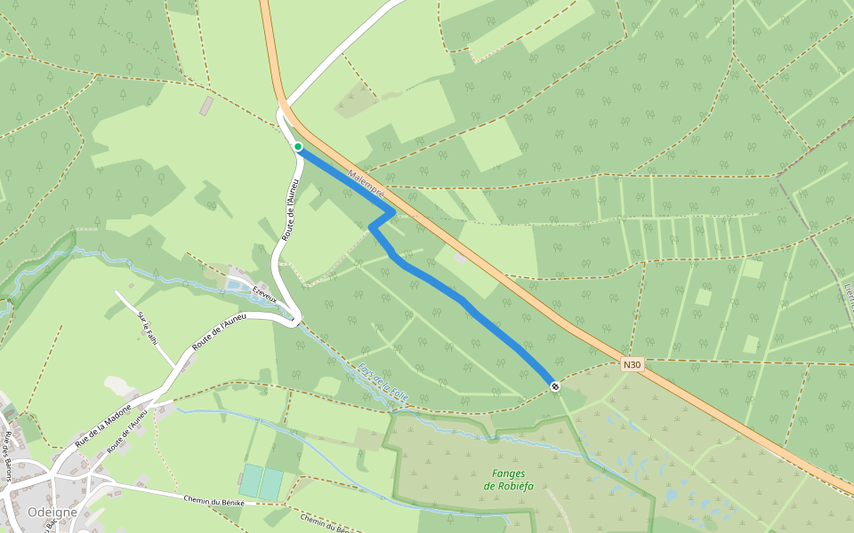 chemin N° 3 walking route map in Manhay