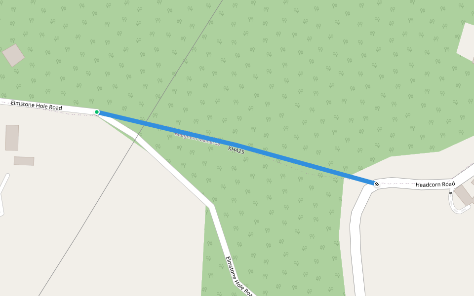 KH425 walking route map in Grafty Green