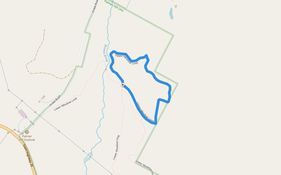 Upper Meadow Loop walking route map in Andes