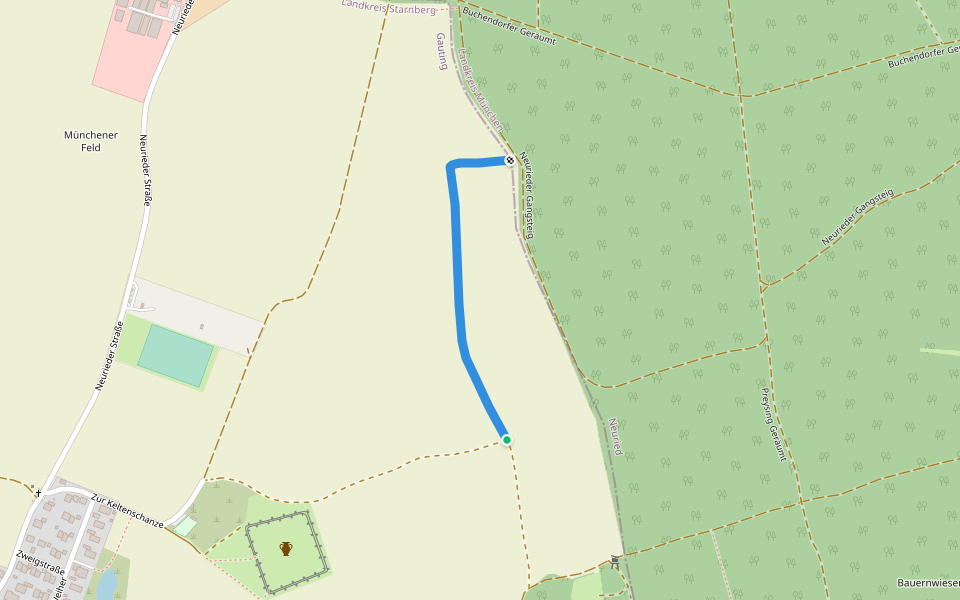 singletrial walking route map in Gauting