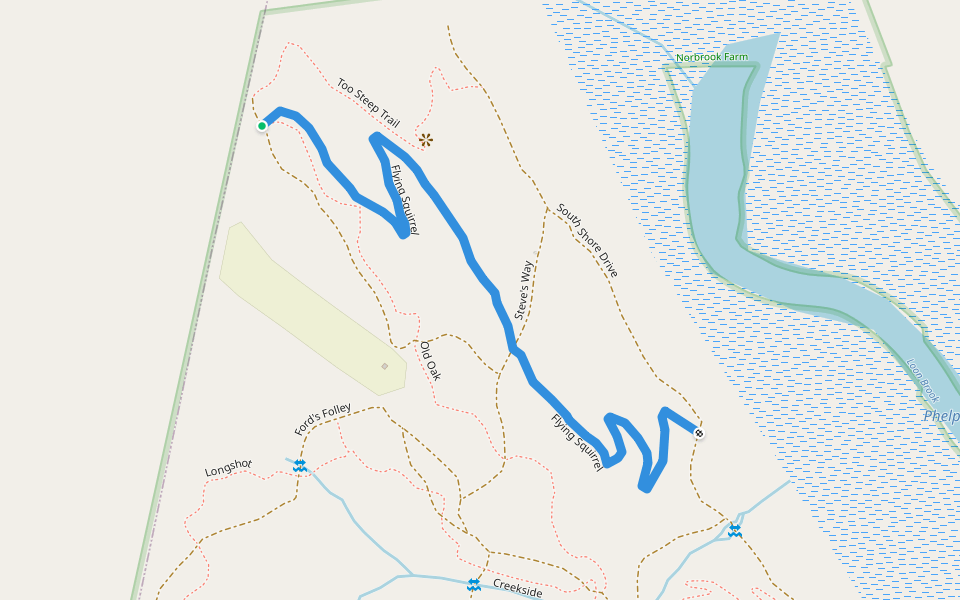 Flying Squirrel walking route map in Winsted