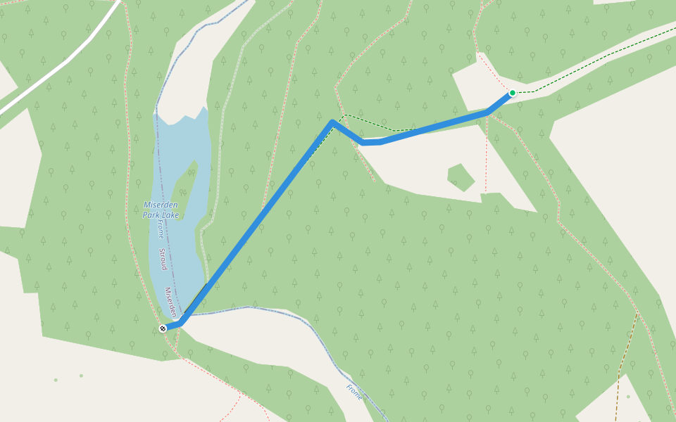 BWE16 walking route map in Miserden