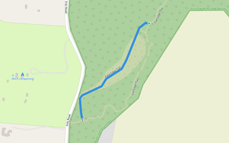 Field Edge Trail walking route map in Verona