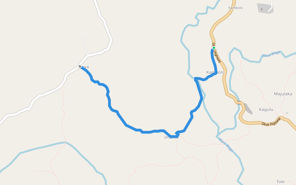 Tuya Imame Track walking route map in Tigisbi