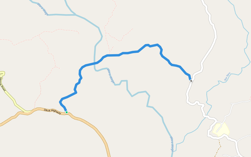 Olali Track walking route map in Tigisbi