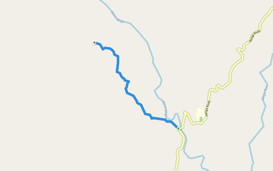 Waralu Track walking route map in Tigisbi
