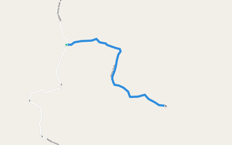 Homla Track walking route map in Tigisbi